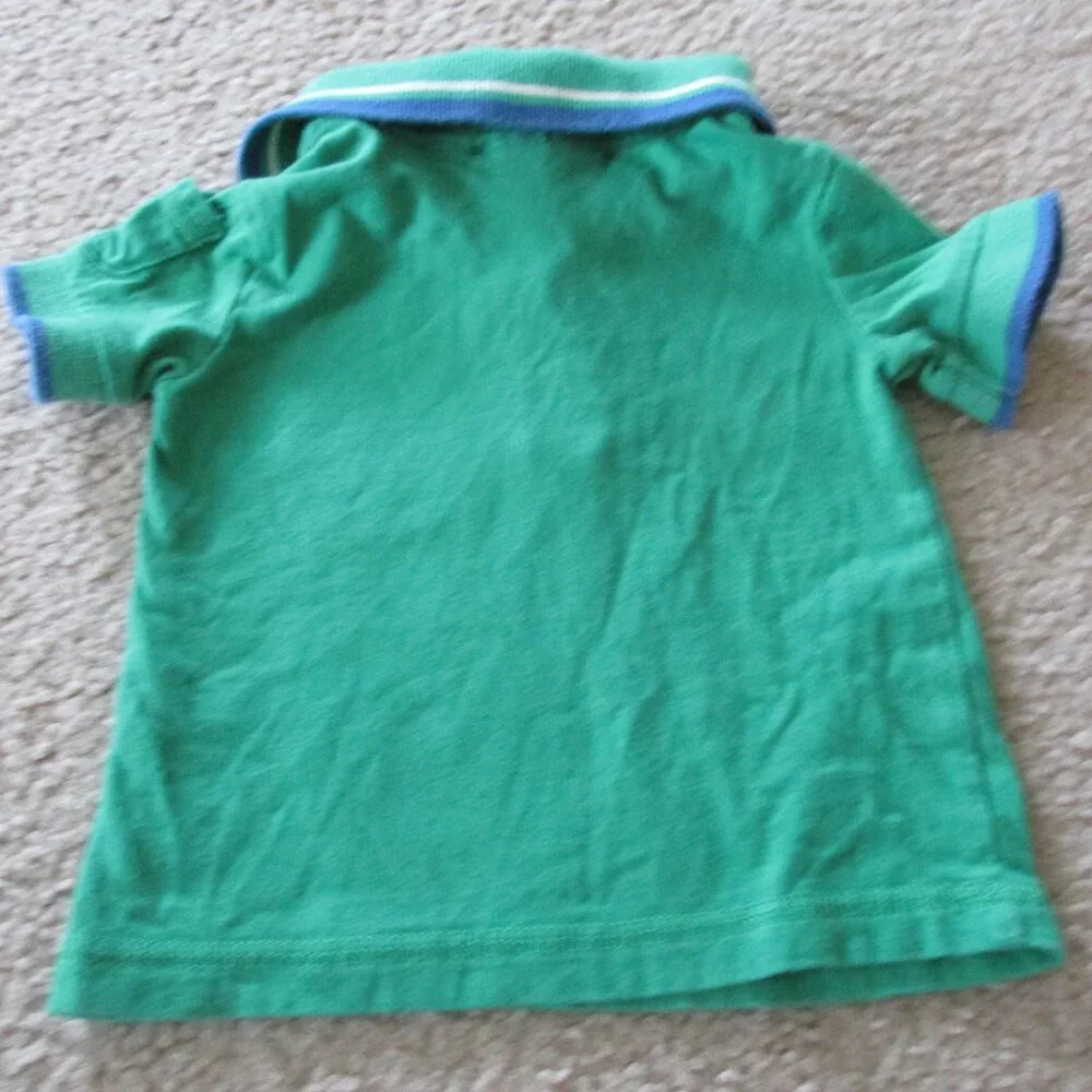First Impressions Polo Shirt Infant Boys Size 3-6M Green Short‎ Sleeve Collared